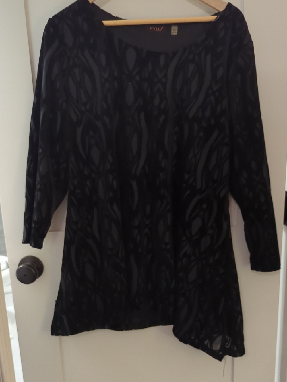 FYLO Black Top with Orange Logo